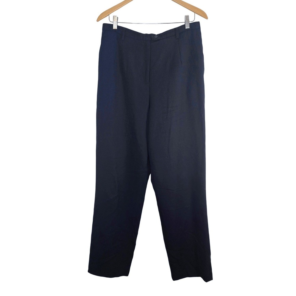 Pendleton Women's 100% Virgin Wool Navy Dress‎ Pants Size 14 Lined Slacks USA